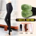 Quần legging bóng loáng nữ cộng với nhung dày bó sát chân quần mùa thu đông mặt trơn mặc quần ấm quần size lớn