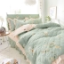 Giường bốn mảnh cotton công chúa gió giường váy cotton 1.5 1.8 m 2 m đôi quilt cover tấm ga trải giường quilt cover