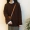 Áo gió đại học màu hoang dã áo len dài tay nữ Hàn Quốc mùa thu mới thả lỏng áo thun cổ tròn mỏng áo nữ đẹp