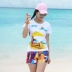 Quần đi biển nữ quần lửng đi biển nhanh chóng nghỉ mát Hải Nam Thái Lan du lịch Thái Lan mặc phân bón lỏng lẻo phù hợp với XL - Quần bãi biển 	quần đi biển nhóm	 Quần bãi biển
