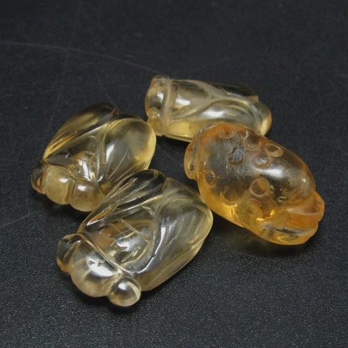 Антикварные и антикварные ювелирные украшения -класс династия Цин Желтая Кристал Богатство золото.