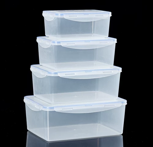 Большая прямоугольная пластиковая коробка для хранения для коммерческого использования, мини-бокс, ланч-бокс