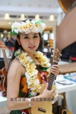 Гавайи травяная юбка танцевать голова головы цветочный кольцо шея цветы кольцо пляж волосы аксессуары для волос на гавайях цветок