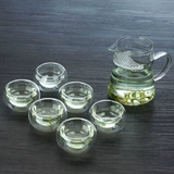 Толстая жара -Устойчивая стеклянная полукрессия с фильтрацией чайной чашки Утечка в офис зеленый чай Личный чай