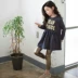 2017 mới mùa xuân và mùa thu trẻ em của cô gái quần áo Hàn Quốc phiên bản của PU leather shiny xà cạp trong trẻ em lớn của bé căng quần bút chì áo công sở đẹp Mùa xuân