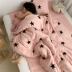 Bộ đồ giường ngủ màu hồng siêu mềm cho bé màu hồng siêu nhỏ cotton đan bông ngày cotton bốn tấm ga trải giường - Bộ đồ giường bốn mảnh