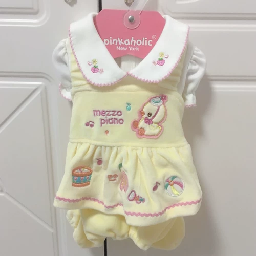 Один KZ 2 куски нижних рубашек и юбок для ремней корейской собачьи одежды плюшевая плюшка для собаки весна и осенняя одежда