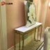 Mái hiên bằng đá cẩm thạch hiện đại kim loại nội thất phòng khách hiên bàn vàng thiết kế tùy chỉnh trang trí bàn tường - Bàn / Bàn