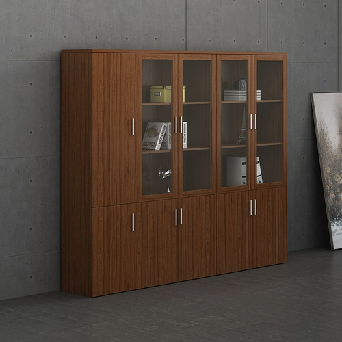 Файловый шкаф деревянный шкаф данных с стеклянными дверью офисным шкаф