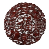 Dongyang Woodcarvan Camphor Wood Cranced Blassing Square Круглый фон