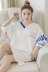 2018 mùa hè ngắn tay Hàn Quốc ngọt ngào dễ thương công chúa nightdress nữ lỏng thời trang giản dị mỏng đồ ngủ dịch vụ nhà