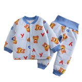 Детская стеганая куртка, детские штаны, пуховик, вкладыш для новорожденных, раздельная униформа, удерживающий тепло осенний демисезонный комплект, 0-3 лет