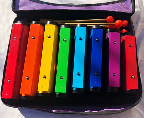 Бесплатная доставка Olff Family Music Music Professional Professional Eight Voice Aluminum Board Sound Brick Blocks 8 Tap Piano и Piano Piano