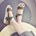 Trạm châu âu 2018 mùa hè mới hở ngón dép phẳng nữ sinh viên Hàn Quốc giày thường với bánh xốp nền tảng giày thủy triều Sandal