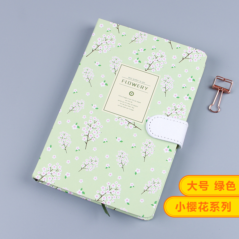 Small Cherry Green - LargeSimplicity literature Retro Hand book college student like a breath of fresh air lovely girl delicate diary originality a6 Notebook