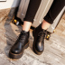 Retro Mùa Xuân và Mùa Thu England Gió Giày của Phụ Nữ Dày có đế của Phụ Nữ Khởi Động Sinh Viên Đầu Tròn Giày Đơn Nhật Bản Harajuku Martin Khởi Động Khởi Động Giày ống