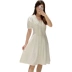 UR BMHMZA2021 váy công chúa nữ a-line mùa hè Váy tay phồng cổ chữ V của Pháp WH16SBGE2000 - A-Line Váy