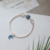 Tự nhiên Kyanite Strawberry Pha Lê Moonstone Thạch Anh Tím Dreamcatcher Hoa Màu Xanh Hành Tinh Sterling Silver Bracelet Bộ Quà Tặng vòng pandora Vòng đeo tay Clasp