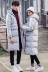 Áo khoác cotton mùa đông Phiên bản Hàn Quốc của áo khoác mỏng nam và nữ trong phần dài trên đầu gối trùm xuống áo khoác cotton nam