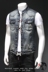 Đầu máy Harley đứng cổ áo vest nam thời trang châu Âu và Mỹ cỡ lớn cưỡi vest ngoài trời denim vest mỏng shop thời trang nam Cao bồi