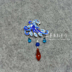 Phong cách cổ đại trang phục Hanfu sườn xám trâm áp nhíp khóa mặt dây chuyền cloisonne màu xanh thả dầu ngực pin quần áo trận đấu Trâm cài
