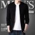 New knit cardigan nam thanh niên mùa xuân và mùa thu Hàn Quốc phiên bản của dây kéo áo len bên ngoài dòng áo Slim mỏng đẹp trai nam áo khoác Cardigan