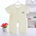 Bé onesies ngắn tay cotton nam giới và phụ nữ bé Xia Ha quần áo mỏng sơ sinh ngủ quần áo romper quần áo điều hòa không khí quần áo bodysuit Áo liền quần