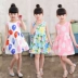 Cô gái bông váy công chúa váy trẻ em mùa hè váy không tay áo váy Hàn Quốc phiên bản của bông thoải mái lụa bông váy thủy triều đầm trẻ em cao cấp Váy