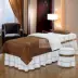 Làm đẹp giường bao gồm bốn bộ tùy chỉnh cao cấp bông bông thẩm mỹ viện cơ thể massage dầu gội khăn trắng trải giường spa Trang bị tấm