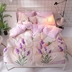 Hoa oải hương tím bột giường đặt bốn tờ quilt cover nhỏ hoa sinh viên phòng ngủ ba mảnh thiết lập 1,5 giường Bộ đồ giường bốn mảnh