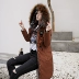 Chống mùa đông mùa đông mới hai bên mặc bông của phụ nữ phần dài dày kích thước lớn xuống bông pad Hàn Quốc phiên bản của tự canh tác đôi phải đối mặt Bông