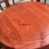 Nội thất gỗ gụ Gỗ hồng mộc Miến Điện Bàn tròn 1,3 m Bàn ăn Bàn trái cây gỗ hồng lớn với ghế hương màu quốc gia - Bộ đồ nội thất Bộ đồ nội thất