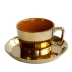 Cốc cà phê gốm đơn giản Bắc Âu và đĩa đặt ly cà phê mạ vàng cốc gia đình cốc sữa cốc cốc buổi chiều - Cà phê Cà phê