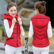 Chống mùa giải phóng mặt bằng mùa thu và mùa đông ngắn xuống bông vest nữ Hàn Quốc phiên bản của mỏng giảm béo dày nữ vest vest áo khoác