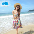 Ba con cá voi mẹ và con gái cha mẹ con bãi biển bé gái váy ngắn gia đình ba váy gia đình cha quần bãi biển - Trang phục dành cho cha mẹ và con quần áo bé trai Trang phục dành cho cha mẹ và con