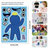Радужная детская игрушка для друга, наклейки, мультяшная наклейка, интерактивная головоломка, монстрик, «сделай сам», для детей и родителей