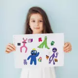 Радужная детская игрушка для друга, наклейки, мультяшная наклейка, интерактивная головоломка, монстрик, «сделай сам», для детей и родителей