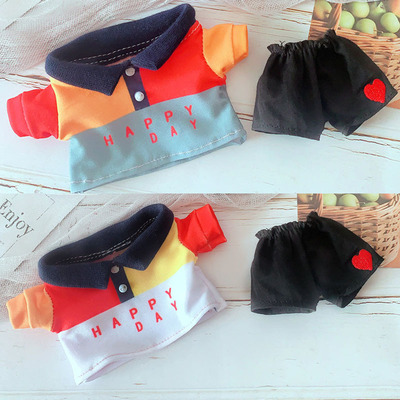 taobao agent Plush doll, clothing, set, top, T-shirt, 20cm, with short sleeve
