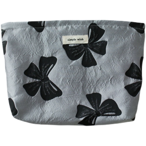 Косметичка с бантиком, портативная сумка для хранения для путешествий, вместительное и большое молочко, изысканный стиль