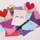 Сердце -в форме дня рождения спасибо, пообещали благословить небольшую карту свадьбу Qixi День святого Валентина, поздравительная открытка DIY, чтобы отправить учителей