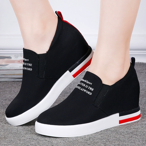 Слипоны, высокие нескользящие туфли на платформе для отдыха, в корейском стиле