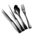 Nhà hàng phương Tây ăn bít tết dĩa và dao nĩa đặt hai miếng đầy đủ bằng dao inox và nĩa