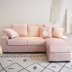Căn hộ nhỏ Bắc Âu góc căn hộ hình chữ L Sofa hình chữ 7 đa chức năng đầy đủ có thể giặt sofa in vải gió sofa - Ghế sô pha