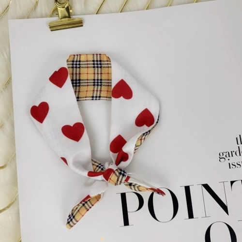 Семейство Nuomi Новый продукт Pet Cat Dog Photo Silk Scarf Camera net Red Love Два -колора плюшевых медведей Belobe Bears