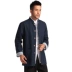 Áo khoác lanh phong cách Trung Quốc Tang phù hợp với nam cổ áo dài tay Trang phục dân gian Trung Quốc Trang phục dân tộc