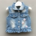 Trẻ em denim vest của phụ nữ vest 2018 mới của Hàn Quốc phiên bản của mùa xuân và mùa thu áo nam bé công chúa vest vest con Áo ghi lê