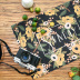 Bắc Âu Mỹ Mục Vụ Flower Ou ins bữa ăn đơn giản phương Tây pad coaster mat cách nhiệt pad thảm thảm bàn trà - Khăn trải bàn khăn lót bàn ăn Khăn trải bàn