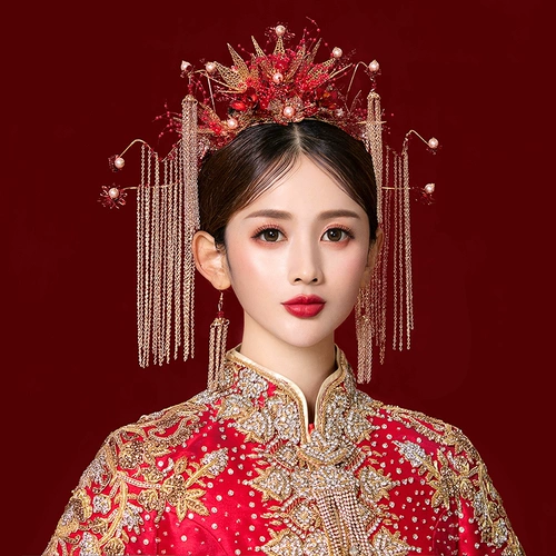 Аксессуар для волос для невесты, классический комплект, классическое ханьфу, китайский стиль, коллекция 2023, простой и элегантный дизайн