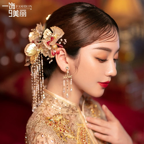 Аксессуар для волос для невесты, комплект, ханьфу, китайский стиль, коллекция 2023, дракон и феникс