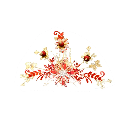 Аксессуар для волос для невесты, красный комплект с кисточками, китайский стиль